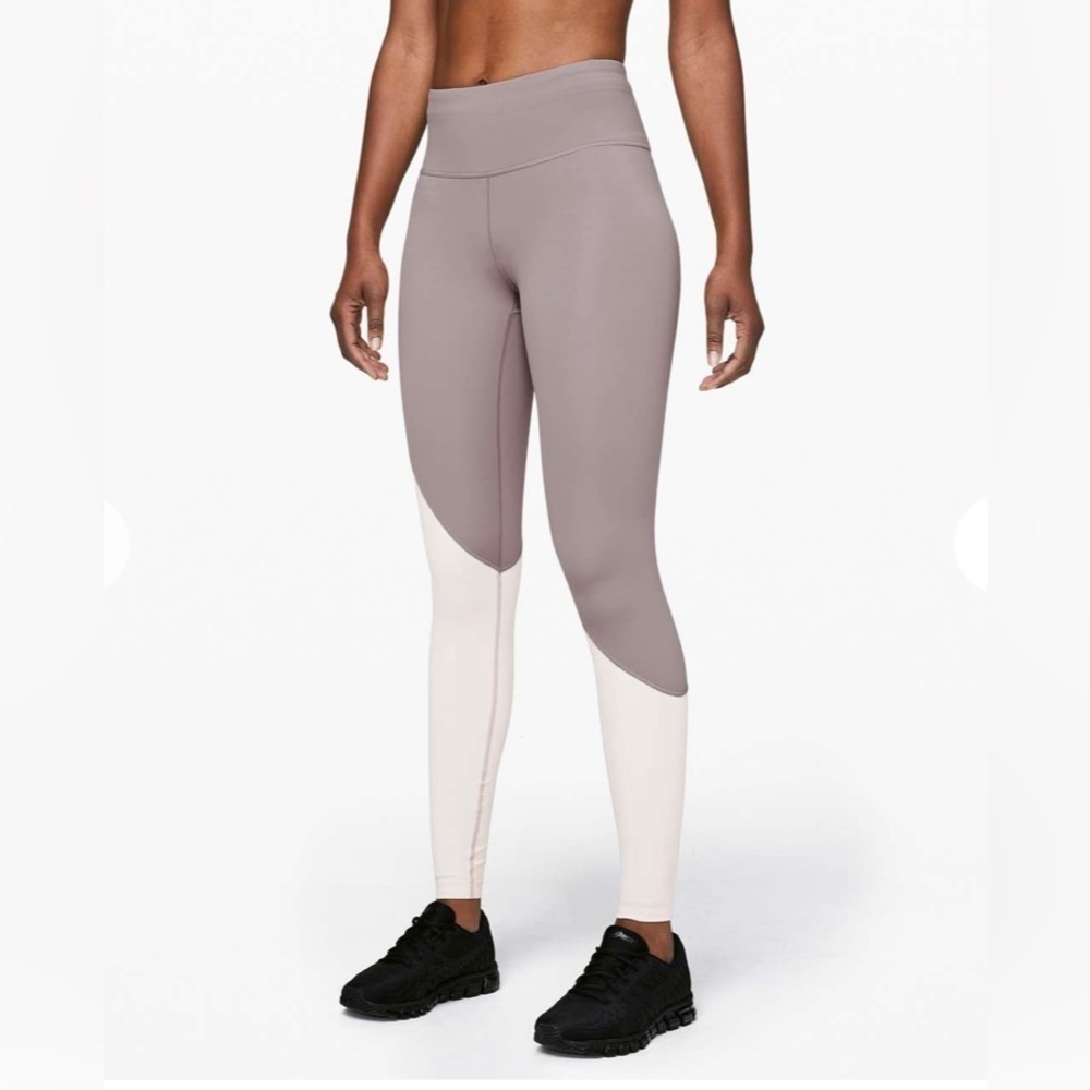 Lululemon Speed Wunder Tight Asymmetrical Design. Half Moon/ Light Chrome Size 6